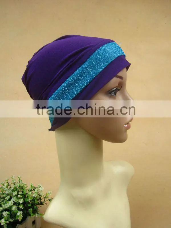 A521 fashion 3 flowers islamic hijab cap muslim hat
