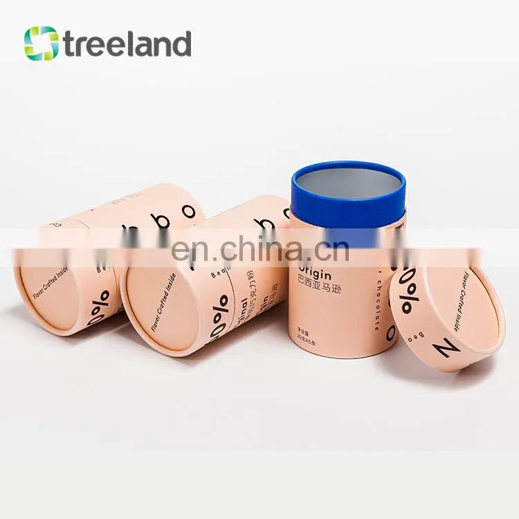 Fancy Chocolate Candy Packaging Custom Printed Round Paper Tube Luxury Cylinder Cardboard Tube