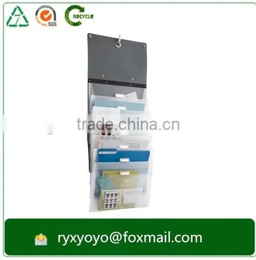 wholesale pp plastic poly hanging wall file holder with pockets