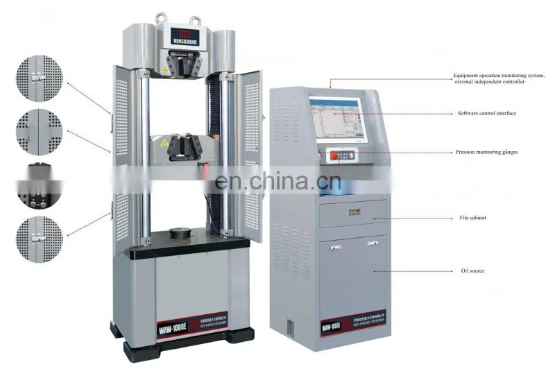 WE-300 300KN 30Ton tensile tester with preload testing rig load cell display