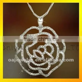925 sterling silver jewelry heart charm pendant necklace