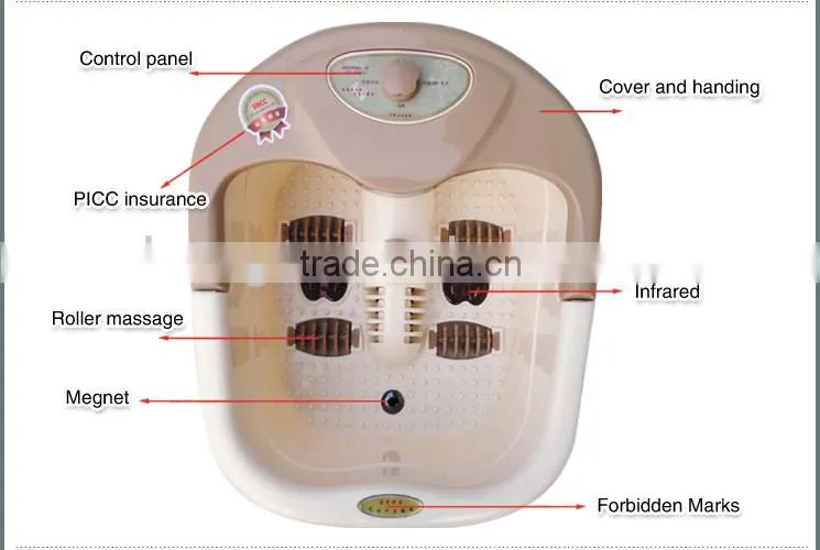 Cheap rolling heating foot bath massager