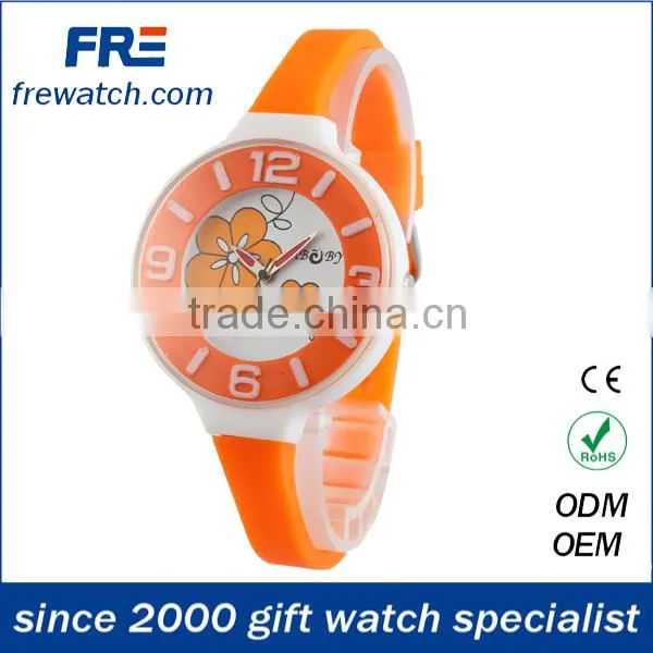 new arriving colorful lady watches with silicone material fashion lady watch customizing
