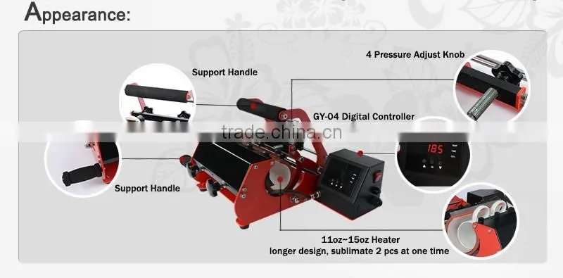 Best Price 6 in1 Multifunction Mug Heat Press Transfer Machine