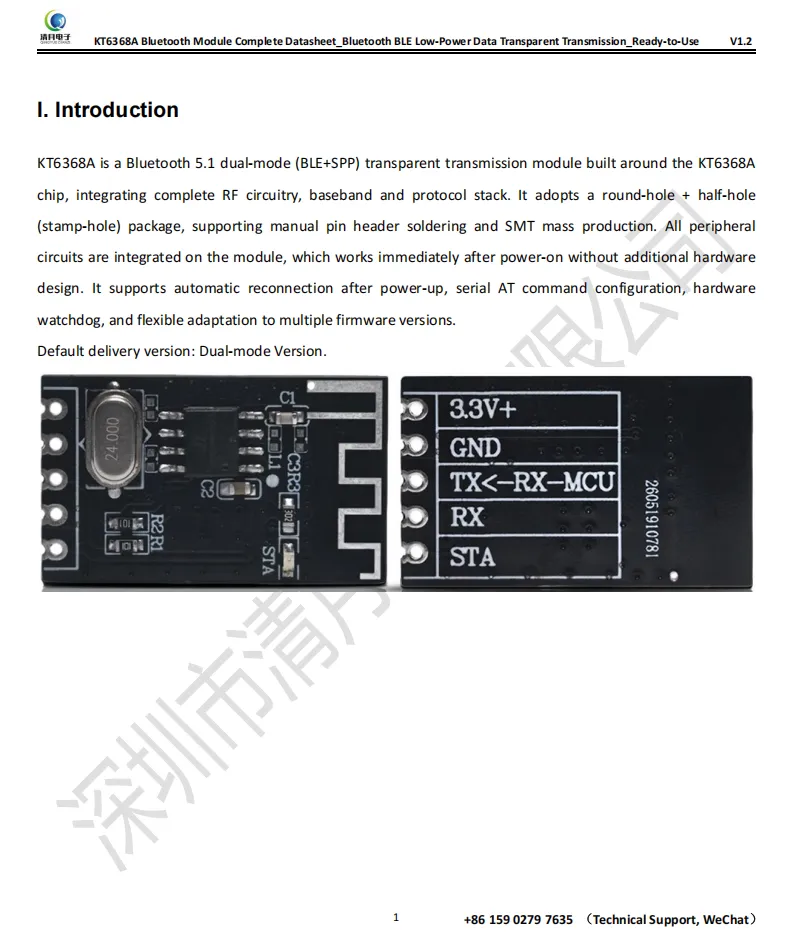 20260527_KT6368A Bluetooth Module Complete Datasheet_Bluetooth BLE Low-Power Data Transparent Transmission_Ready-to-Use_V1.3_01.png