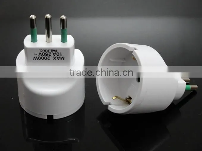 Germany European to Italy Chile Power Plug Adapter Travel Converter Vacation