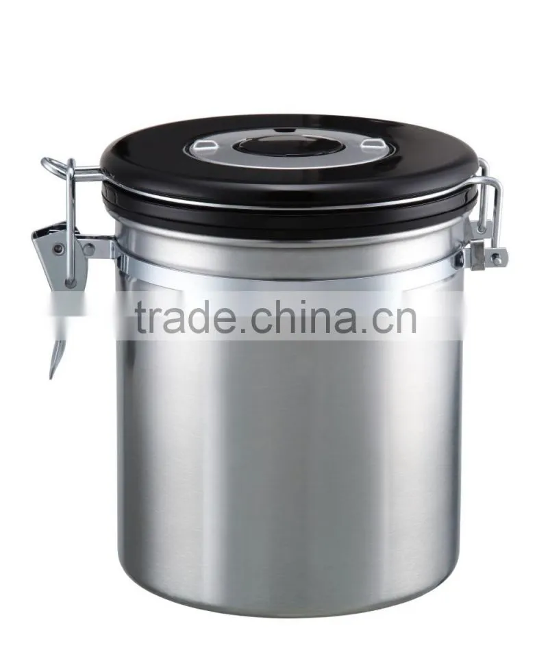 stainless steel coffee canister with air hole 1200ML