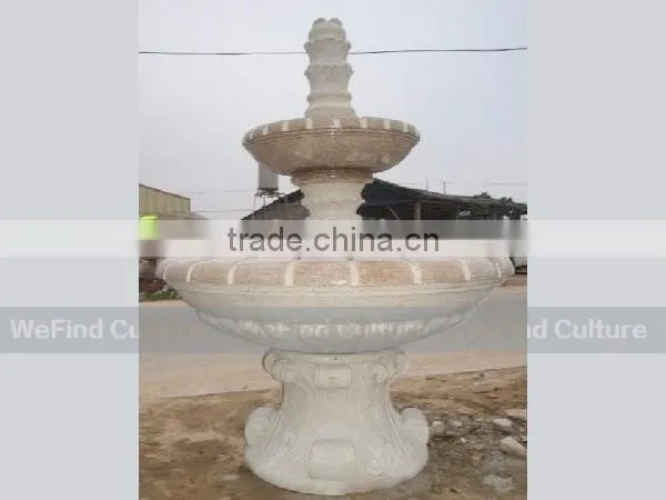 Artificial Landscape Round Stone Waterfall Fountain for Garden