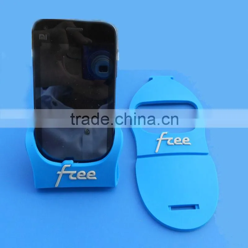 personalize soft pvc phone holder with pen holder for office gifts