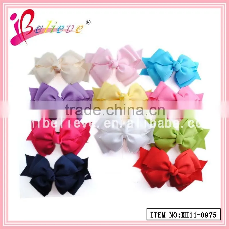 Alibaba factory wholesale ribbon bow products made in China hair jewelry (XH11-0975)