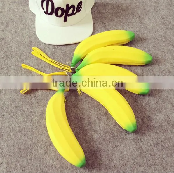 Banana Shaped Silicone Coin Walle/travel wallet/slim wallet