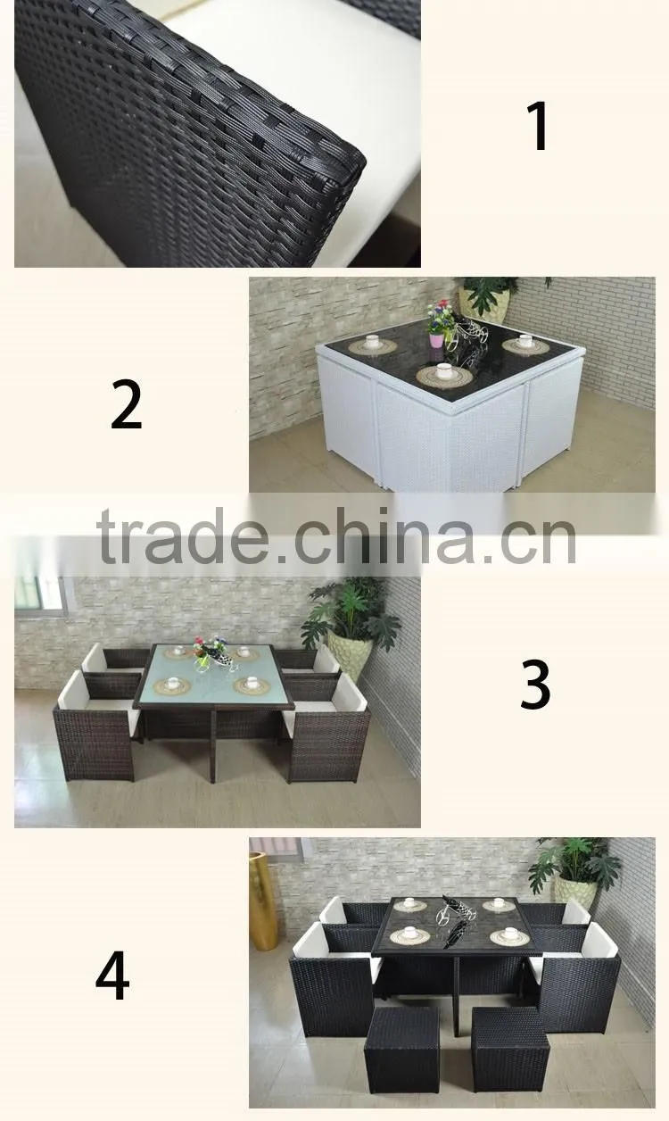 Patio Rattan Furniture Table And Chair Sets Garden Outdoor Rattan Wicker Balcony Furniture Set