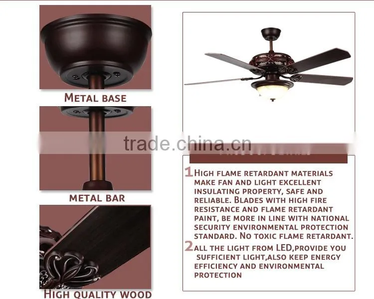 China Wholesale Air Cooling Home Ceiling Fan Light Hotsales in Southeast Asia 5205