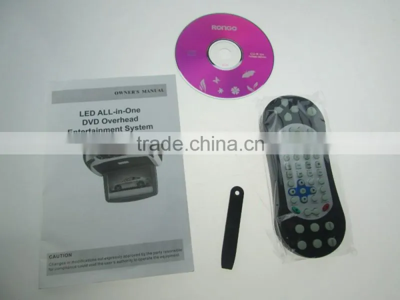 high quality remote control 13 inch DVD car tft lcd roof mounted monitor tv usb