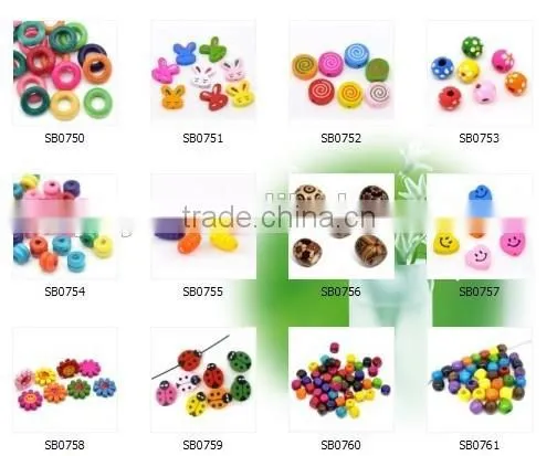 SB0751 Rabbit Easter Bead, Wooden Bunny Beads