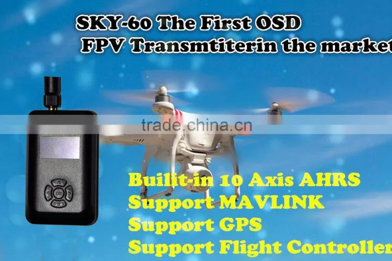 600mw video FPV 32ch OSD transmitter with LCD display SKY-S60 for boscam fpv kit
