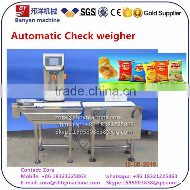 BY-XBC Full automatic metal Weight detector for food, weighting machine