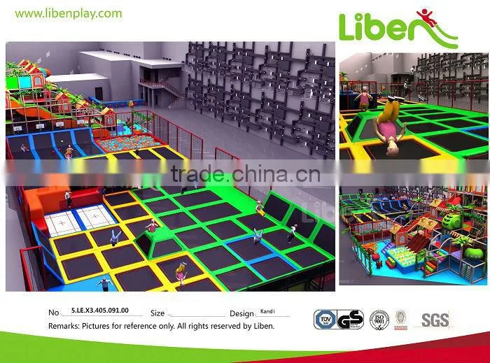 olympic standard trampoline set for indoor amusement park LE.X3.404.181