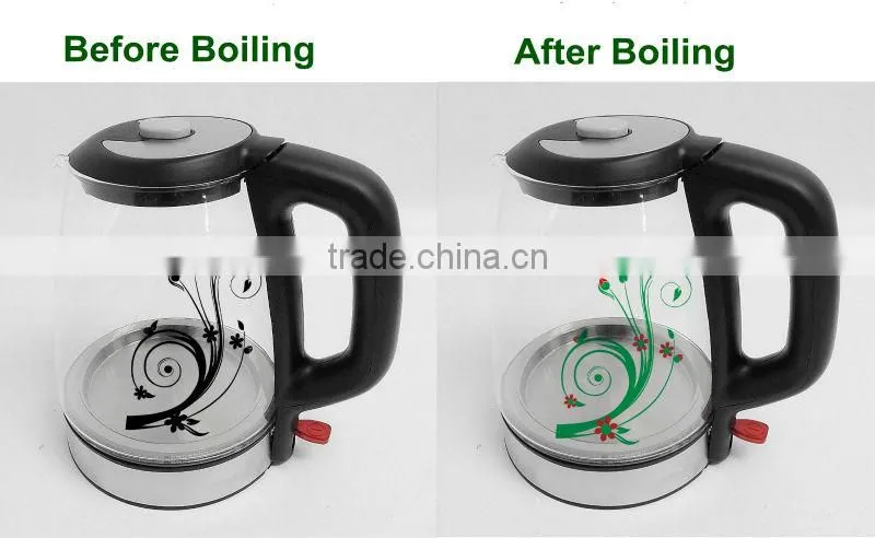1.7L Color Changing Decor electrical Glass kettle