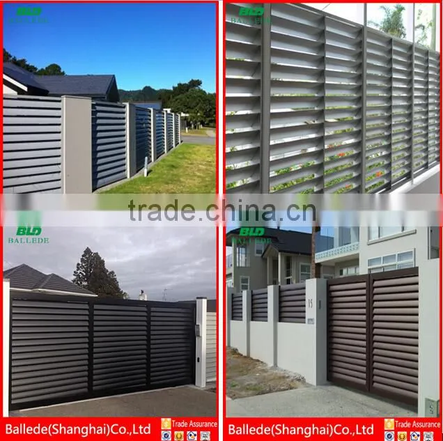 low cost aluminum louver fence and gate
