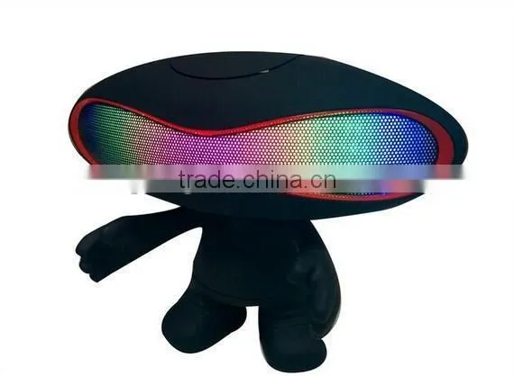 2015 new hot selling Doll stand football LED bluetooth speaker support TF card USB phone radio Aux