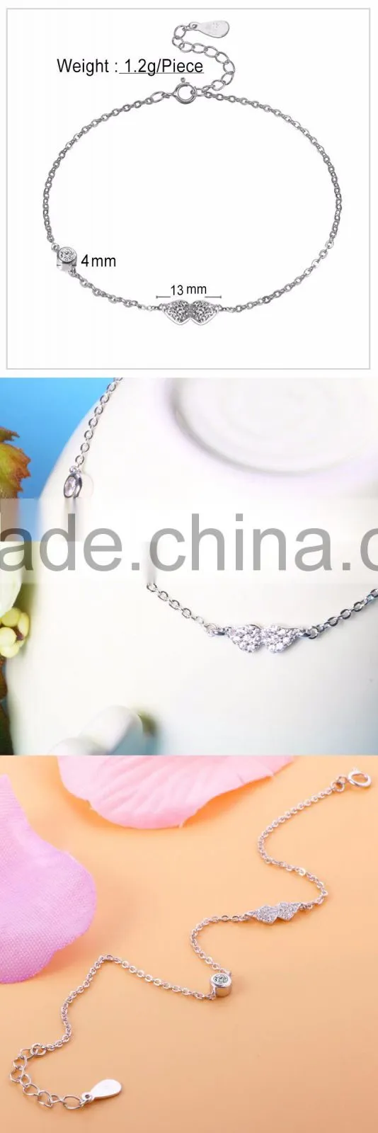 925 sterling italian silver bracelet for women