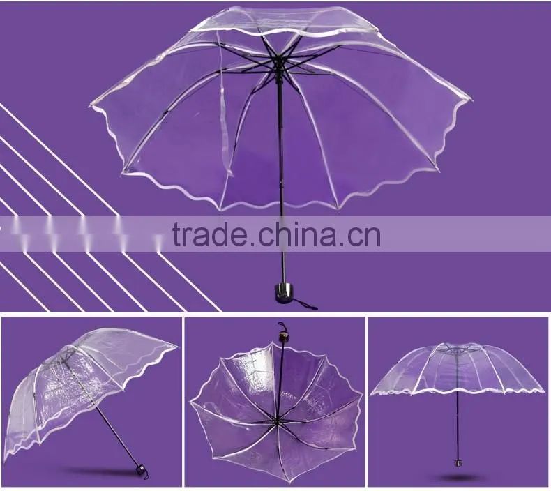 Hot sale ladies fashion 2015 abaya advertising kids child clear transparent umbrella