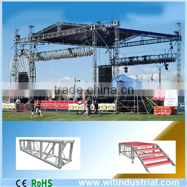 outdoor stage medium duty Sattle Roof top