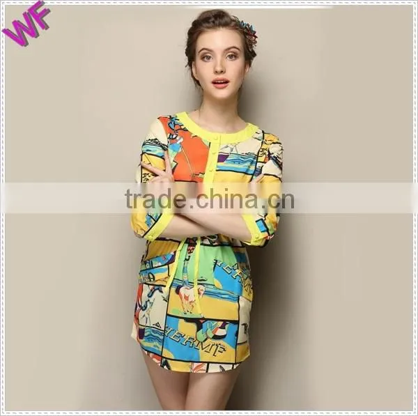 Long Sleeve Aliibaba Dresses Printing Fancy dresses for girls