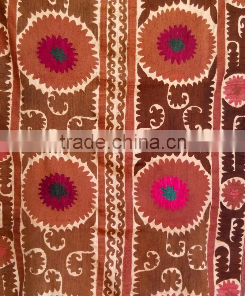 Multicolor hand embroidered Authentic Uzbekistan Suzani bed covers suzani throws