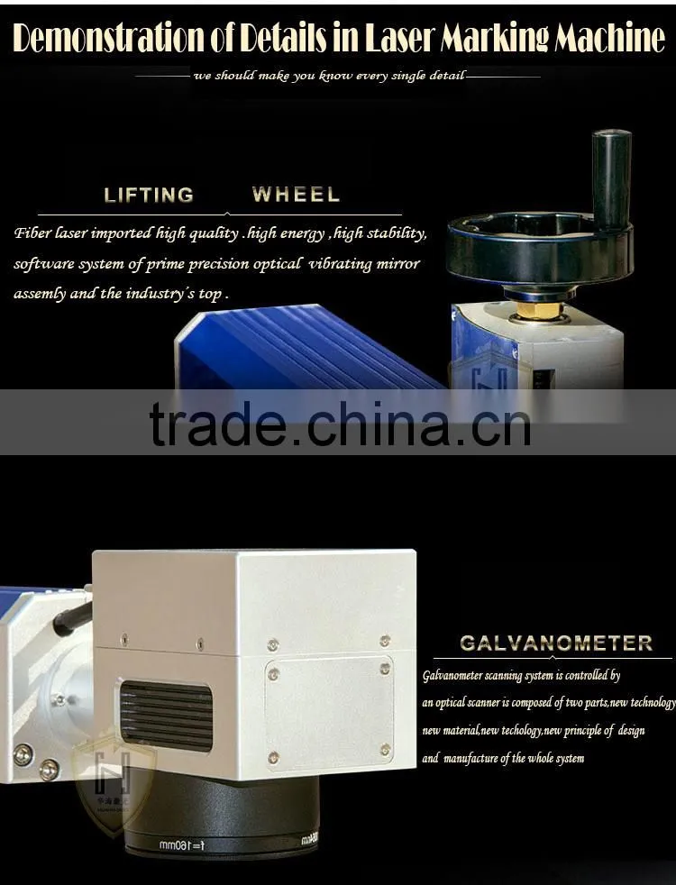 Wuhan china alibaba supplier sale stainless steel logo laser marker machine