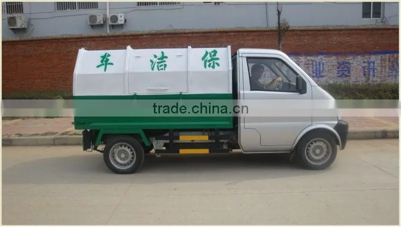 Dongfeng mini garbage container truck