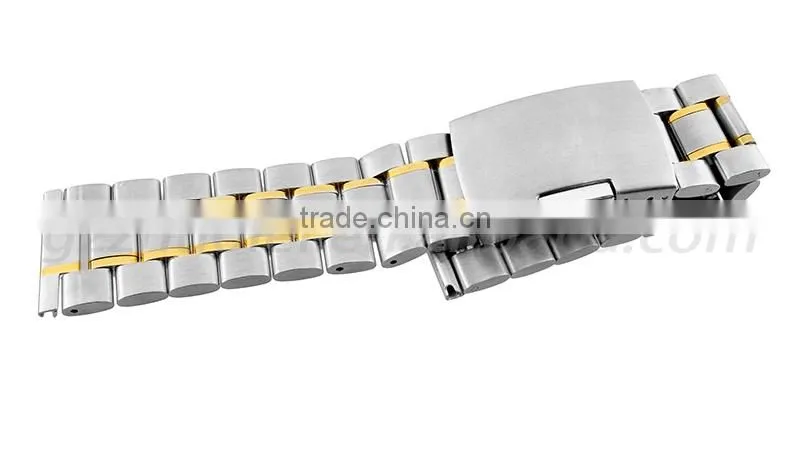 14|16|18|19|20|22|24mm high quality imported stainless steel Watch Band with double click stainless steel buckle