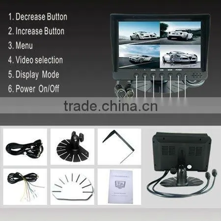 NEW 7 inch TFT LCD outside car rearview mirror monitor camera