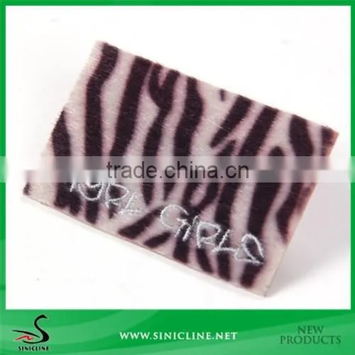 Sinicline Genius Leopard Print Leather Label For Clothes