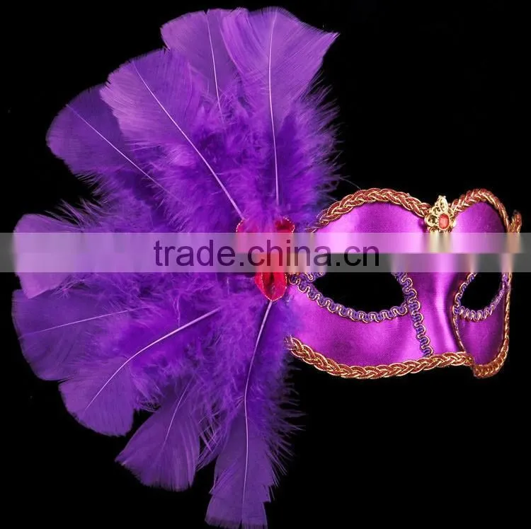 Carnival masks paty masks half feather mask