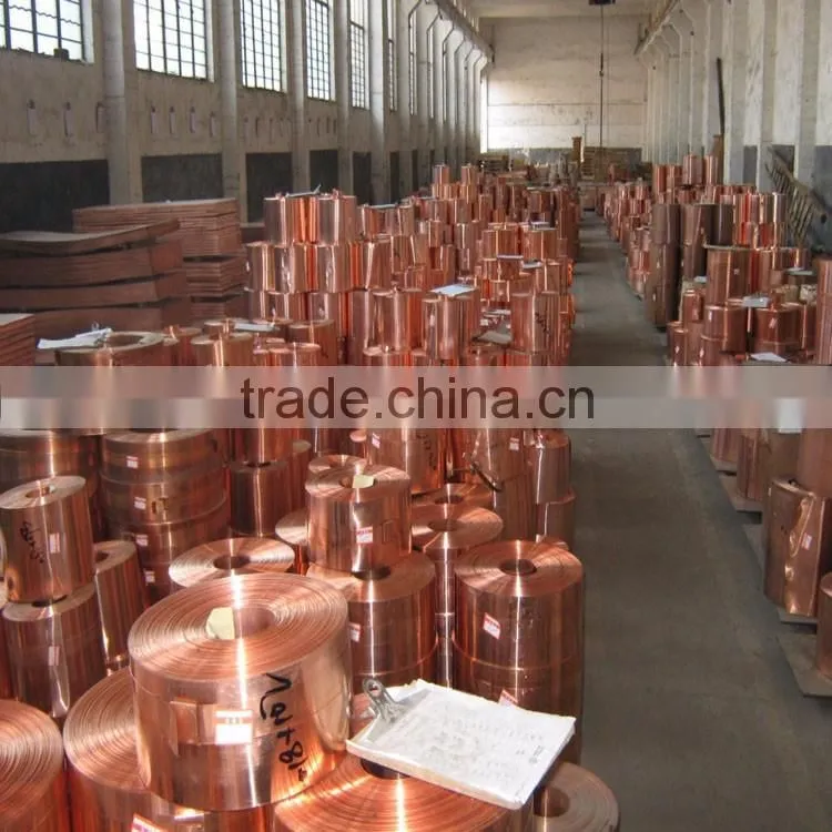 C1100 0.5mm t copper foil strips/coils for Electrical components making