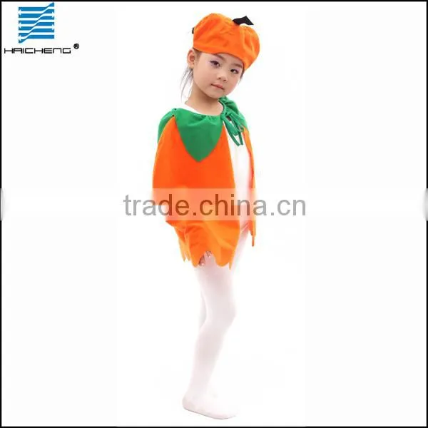 Pumpkin Cape With Hat For Cosplay Halloween