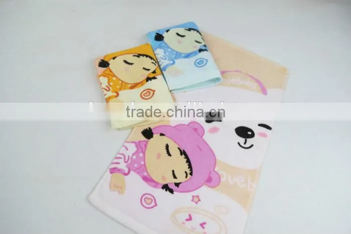 factory good water absorrption cotton cut pile custom printed face towels