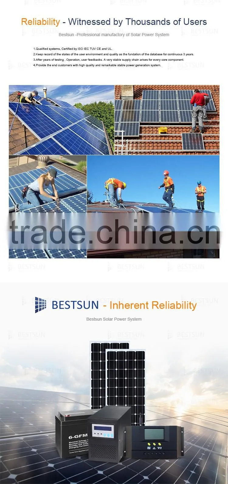 High Efficiency Polycrystal 300W Solar Panel For Irrigation