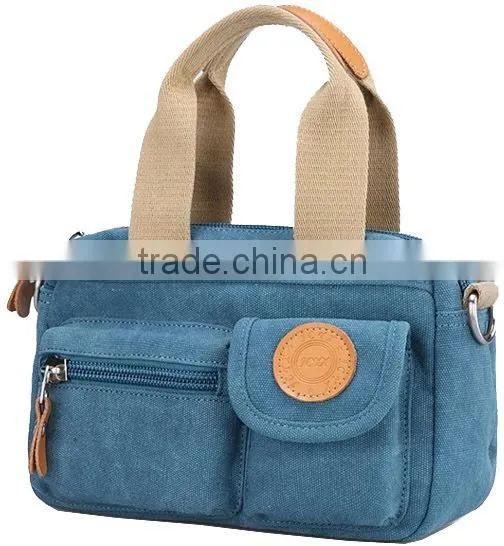2015 new product canvas ladies handbag manufacturers