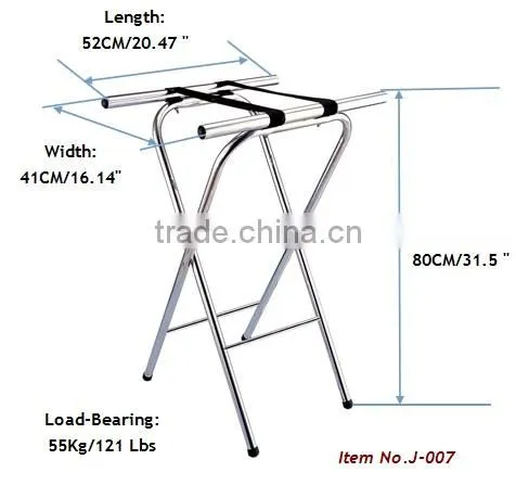 GZ MAX X-4 Coffee color powder coated metal luggage rack for hotels