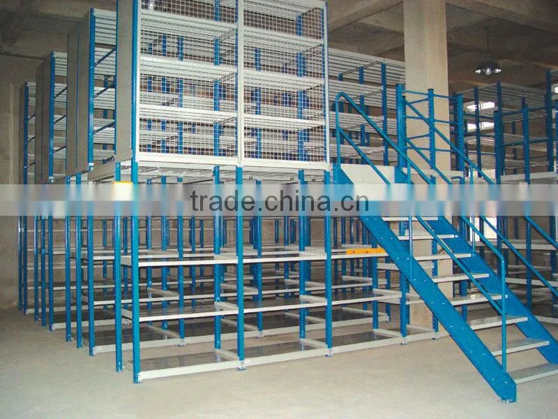 warehouse multi-level mezzanine rack can with different size and colour
