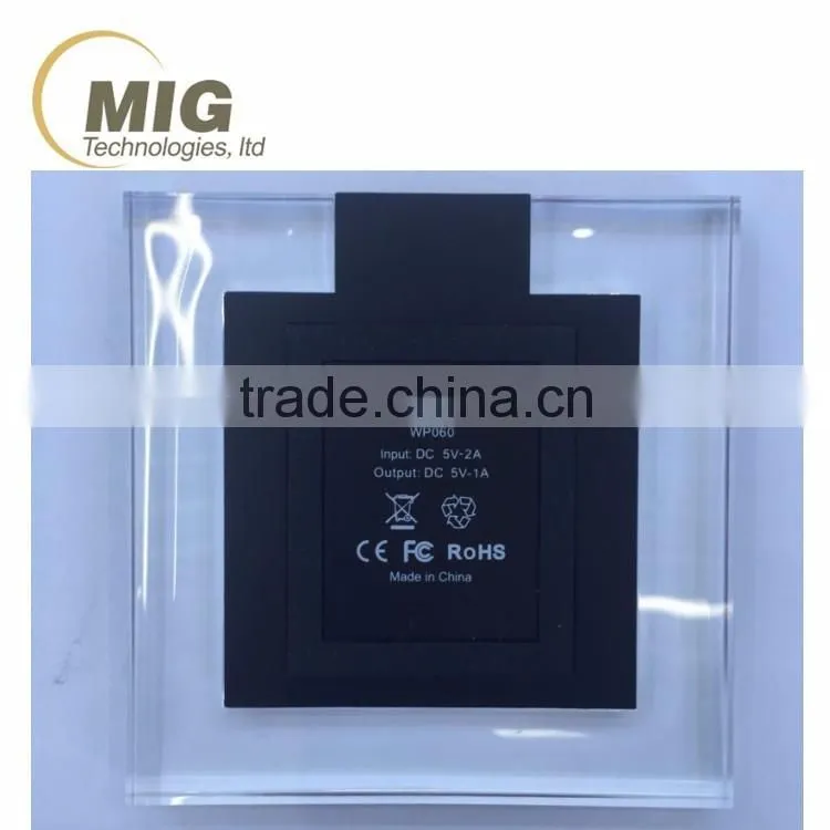 2016 NEW square transparent wireless charger DC5V for sony xperia z4 charger for sony z4