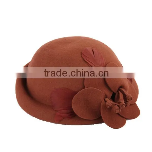 Ladies Winter Wool Felt Beret Beanie Hat With High Quality
