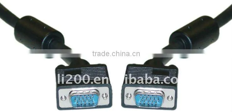 50ft/15m Super Scan HD15P SVGA/VGA Cable Male/Male with 2 ferrites