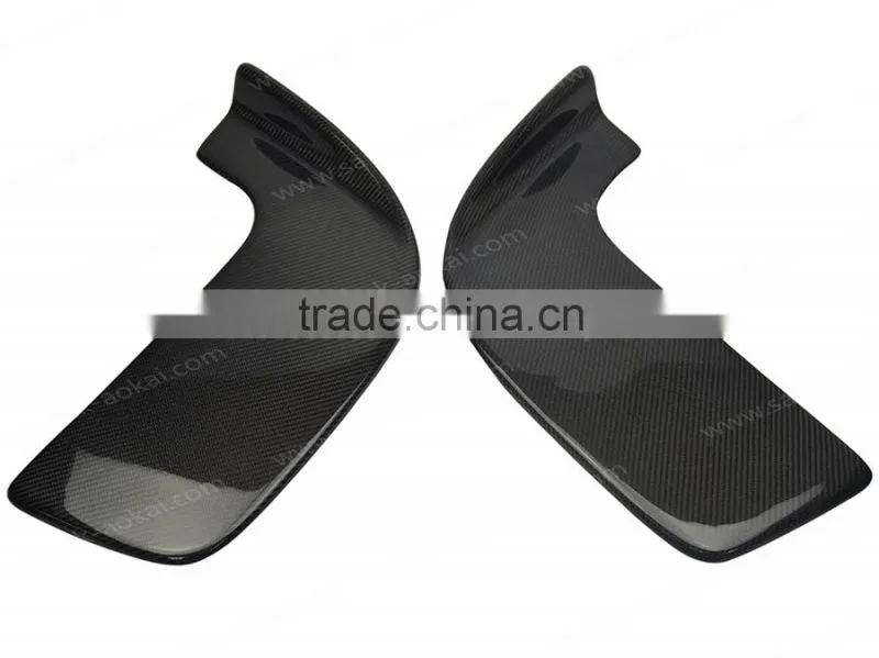2x universal carbon fiber front lip spoiler car bumper lip spoiler