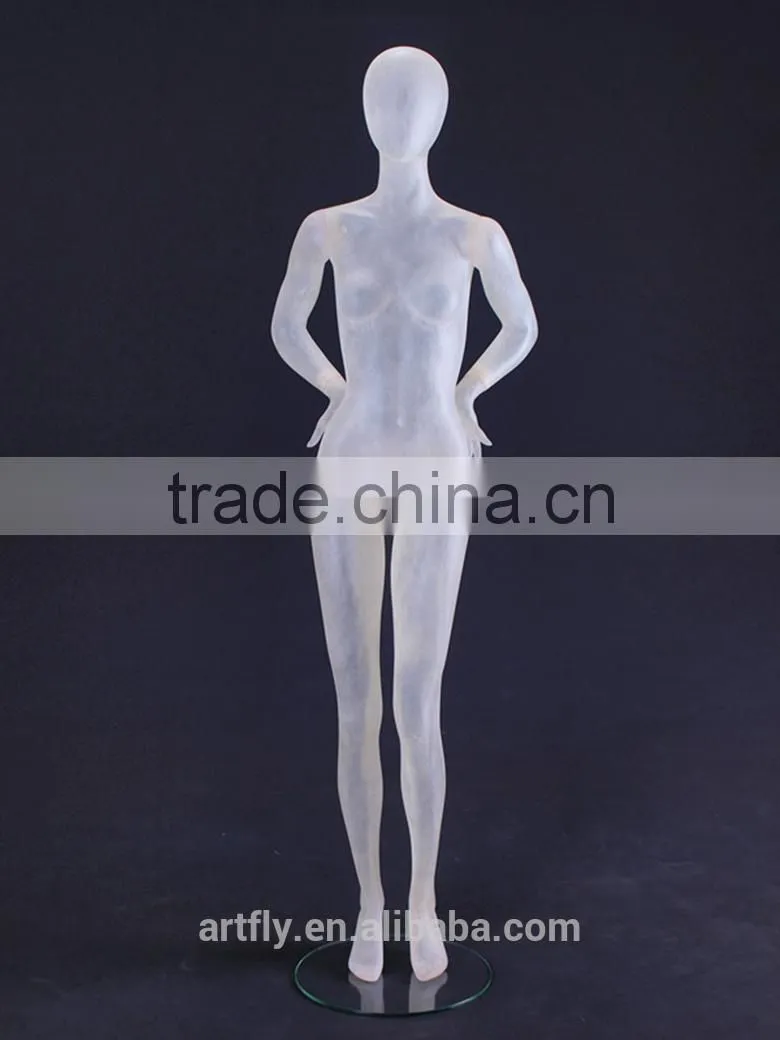 top level female fashion clear plastic mannequin
