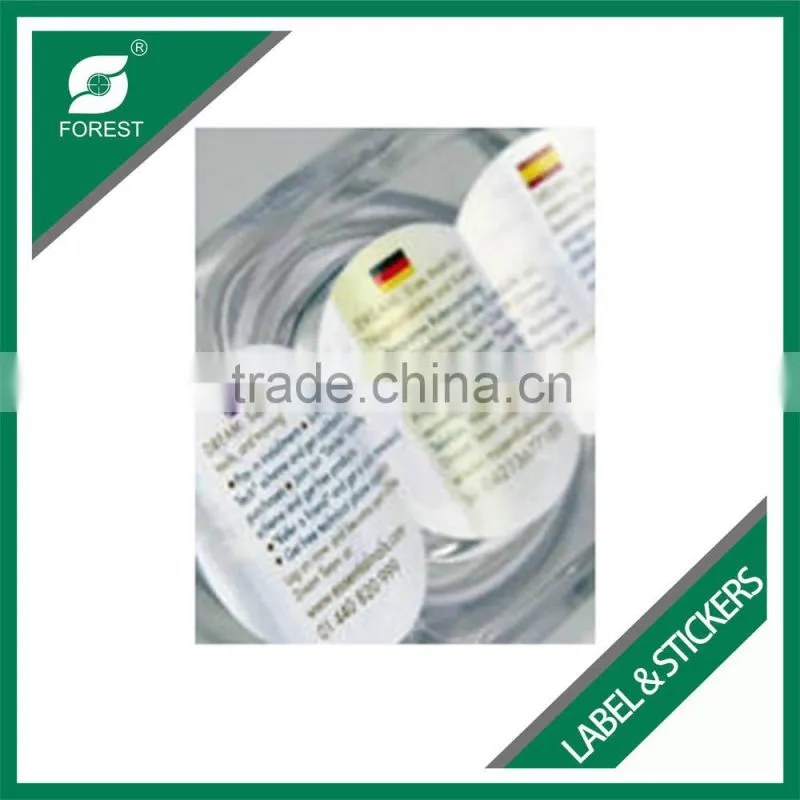 CHEAP PRICE CUSTOMIZED DOUBLE SIDED STICKERS FOR PILL BOTTLES