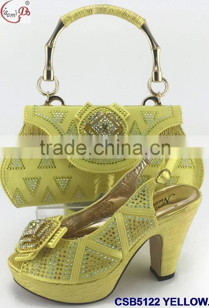 CSB5122 Fashionable design good quality fast shipping royal blue shoes matching bags for ladies